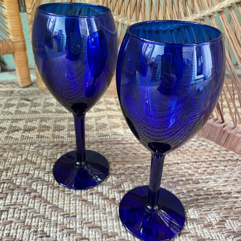 Libbey Cobalt Blue Wine Glasses